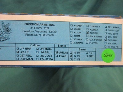 Freedom Arms Model 97 Premier .22LR OCTAGON5 1/2