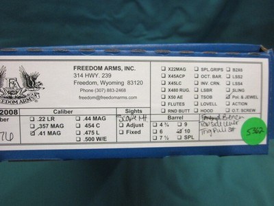 Freedom Arms Model 2008 10