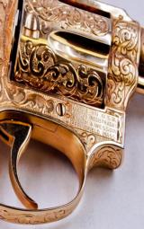 Smith & Wesson Model 38 Engraved and Gold Plated Revolver Bledso Engraved by Weldon Bledsoe - 5 of 6