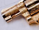 Smith & Wesson Model 38 Engraved and Gold Plated Revolver Bledso Engraved by Weldon Bledsoe - 6 of 6