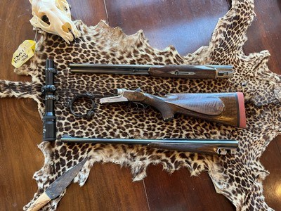 Heym Deluxe 470NE and 375H&H w/ ammo, accessories, and ready to hunt!