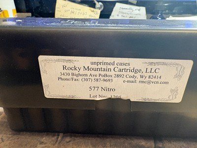 Rocky Mountain Cartridge LLC 577 Nitro 3