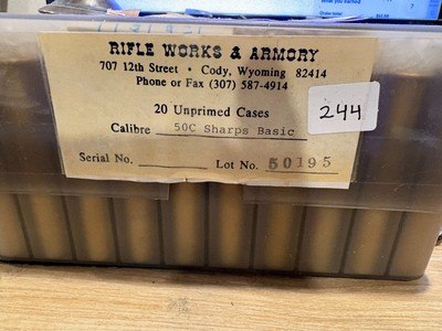 Rifle Works & Armory 20 50 Sharps Basic New Old Stock - Image 1 of 3