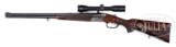 FRANZ ERNST DOUBLE RIFLE DRILLING WITH SCOPE -9.3x74R X 9.3x74R X 20 Ga. - 1 of 11