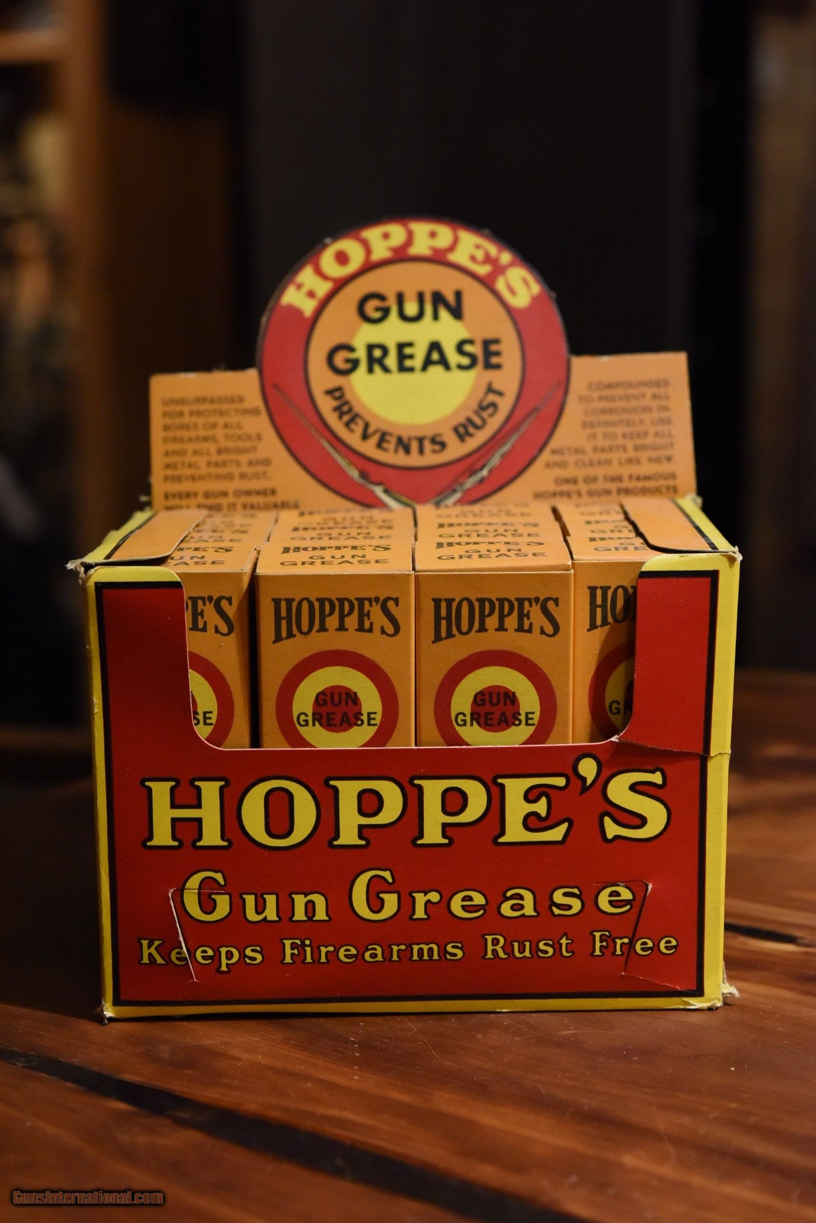 Full box of Vintage HOPPE'S gun grease