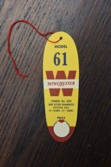 Winchester model 61 6101 NOS hang tag - 1 of 2