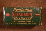 Full brick Remington Kleanbore Hi-Speed 22 Long Rifle Hollow Pt. - 1 of 2