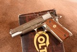 Colt Gov. Model Mark IV 45acp Nickel NIB MINT 1982 - 3 of 4