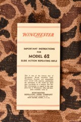 Winchester Model 62 owners manual - 1 of 1