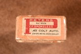 Peters Smokeless Powder 45 Colt Auto Ammo 1927 - 4 of 4