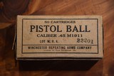 Winchester 45 ACP ammo for M1911 from 1954
