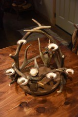 Hand Made Antler Folk Art Pipe Holder - 2 of 4