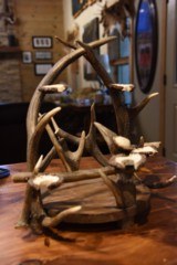 Hand Made Antler Folk Art Pipe Holder - 4 of 4