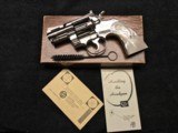 STUNNING NEW / MINT IN BOX COLT PYTHON 2-1/2 INCH NICKEL WITH MINT MOTHER OF PEARL GRIPS (MRG 1967) HOLY GRAIL!!!!! - 4 of 8