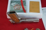 COLT 1911 SERIES 70, GOLD CUP NATIONAL MATCH 45 ACP, ELECTROLESS NICKEL, LNIB, COLT LETTER OF AUTHENTICITY - 6 of 10