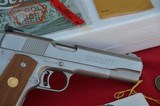 COLT 1911 SERIES 70, GOLD CUP NATIONAL MATCH 45 ACP, ELECTROLESS NICKEL, LNIB, COLT LETTER OF AUTHENTICITY - 7 of 10