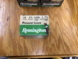 Remington Pheasant Loads 20ga 2.75” 1oz. 7 1/2 Shot Shells 10x25rd Boxes 125rds - 2 of 4