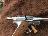 RUGER MKIITARGET COMPETIONSTAINLESS SLAB SIDEMINT CONDITON - 4 of 12