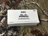 CCI NO.41 Small Rifle Primers
1,000 Primers - 1 of 3