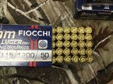 Fiocchi 9mm Luger FMJ 115gr. Ammo. 200rds - 2 of 5