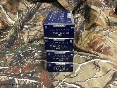Speer Lawman 40 SW 180gr ammo …….. 200 rds