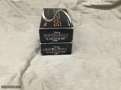 Speer Gold Dot .45 Auto 230gr. GDHP Ammo...............100 rounds
