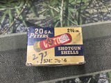 PETERS 20GA 2 3/4 in Rustless Smokeless Flat-top Crimp Shot Shells……….11 rounds - 8 of 12