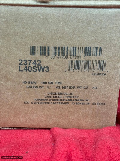 Remington 40 S&W 180 GR FMJ.........................500 rounds - Image 2 of 6