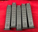Set of 5 Factory OEM Glock 17 Gen 4 9mm 17 Round Magazines