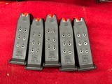 Set of 5 Factory OEM Glock 27 Gen 5 .40 9 round Magazines