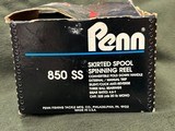 Vintage Penn U.S.A. 850SS Spinfisher Skirted Spool Reel w/ Box, Papers, and Lube  - 11 of 13