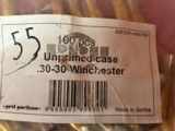 PPU .30-30 Winchester Unprimed Brass.......155 rounds - 3 of 5