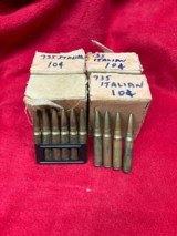 7.25 Carcano Ammo on Stripper Clips....80-82 RDS