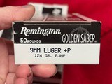 Remington Golden Saber 9mm Luger +P 124 GR. BJHP Ammo...........200 rounds - 2 of 6