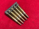 303 British Ammo on Stripper Clips & Bandolier........ 60 rounds - 5 of 6