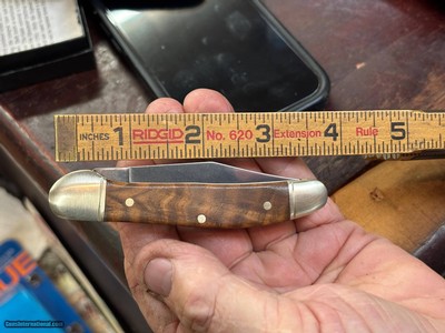 Zwillings J. A. Henckels 2 Blade Canoe Knife Walnut Grip #0731Soligen, Germany - Image 7 of 7