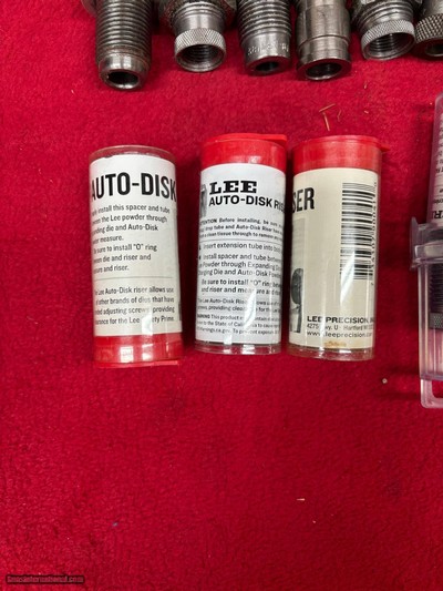 Lot of 17 New and Used Lee Quick Trim Dies and Auto Disk Riser  - Image 3 of 5