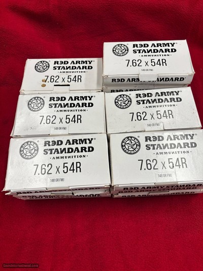 Red Army 7.62x54R 148 Gr FMJ Ammo.........380 rounds
