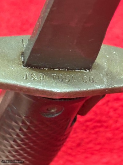 US Army M5 Bayonet for M1 Garand Made by J & D Tool Co with M8-A1 Scabbard  - Image 4 of 8