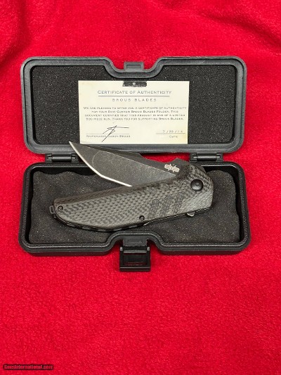 NICE Brous Blades Strife Carbon Fiber Knife - 2014 - #346 of 500 