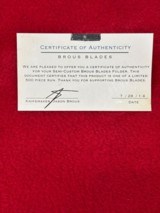 NICE Brous Blades Strife Carbon Fiber Knife - 2014 - #346 of 500  - 5 of 6