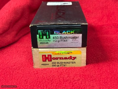 Hornady 450 Bushmaster 250 Gr Ammo............37 rounds