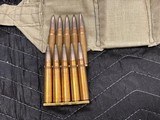 8mm Mauser Brass Case Ammo on Stripper Clips with Bandoleros........ 140 Rounds - 2 of 3