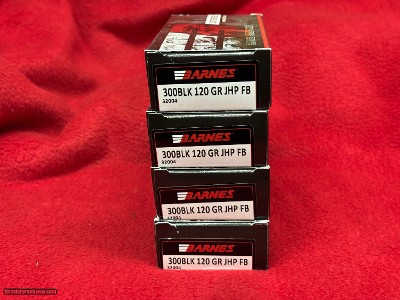 Barnes 300 AAC Blackout 120gr JHP FB Ammo......80 rounds