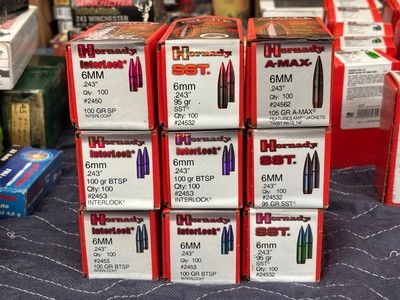 Lot of Hornady 6MM Reloading Bullets...........850 bullets