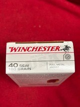 Winchester .40 SW 180 GR FMJ Ammo..............500 Rounds - 4 of 5