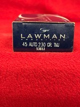 Speer Lawman 45 ACP 230 Gr TMJ Ammo........300 Rounds - 4 of 6 Speer Lawman 45 ACP 230 Gr TMJ Ammo........300 Rounds - 4 of 6