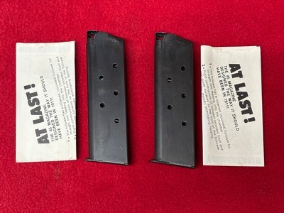Set of 2 RARE Original Kart Sporting Arms Corp 1911 45 ACP Magazines 