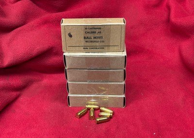 Olin Corporation Ball M1911 45 ACP Ammo....216 Rounds