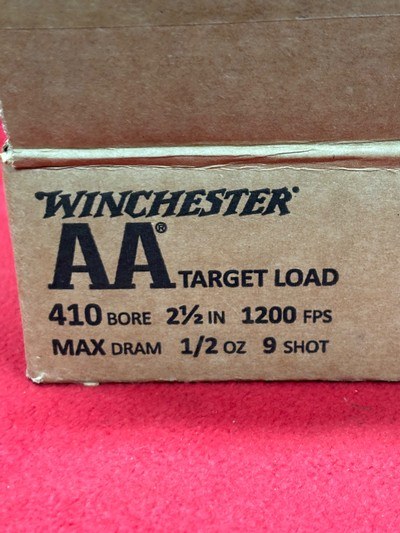 Winchester AA .410 Gauge Lead 2.5 inch 1/2 oz #9 Shot Shells.....250 rounds - Image 6 of 6